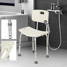 Shower Chair Bath Bench Seat Stool with Back Arms Adjustable Height AID Person