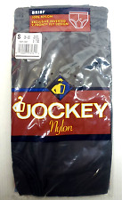 VINTAGE 1996 NYLON Jockey Y-front Brief, size SMALL (28"-30") BLACK. NIP