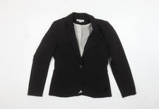 H&M Women Black Cotton Blend