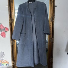 David Nieper Xs 100% Polyester dressing gown Blue With Navy Blue Trim