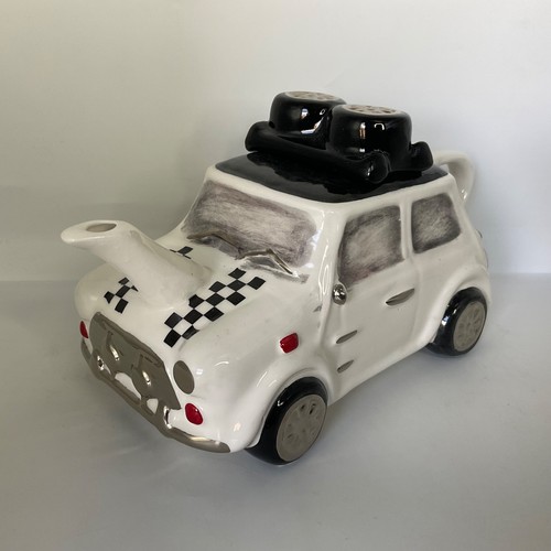 Mini car teapot white - mini,