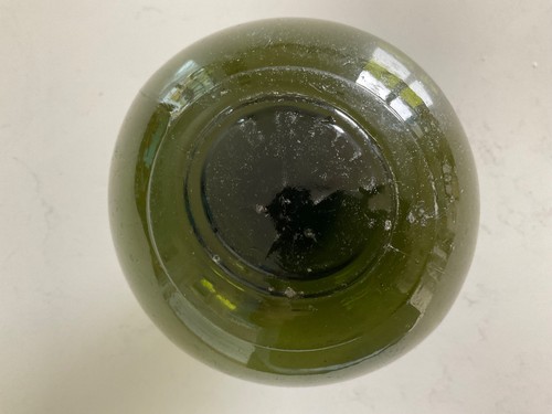 Vintage dark green glass