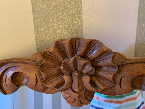 Ornate arched overmantel