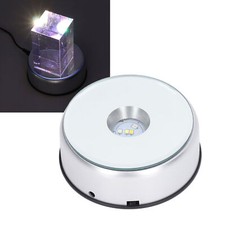 Rotate Display Stand With LED Light 3.9in 360 Degree Electronic Turntable Stand