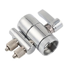 Two Way Faucet Adapter Diverter Valve For Water Filters Purifiers 1/4inch-Tubing