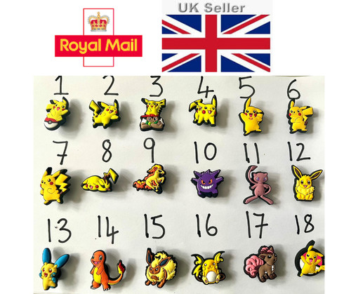 Pokemon croc shoe charms - charms, pvc