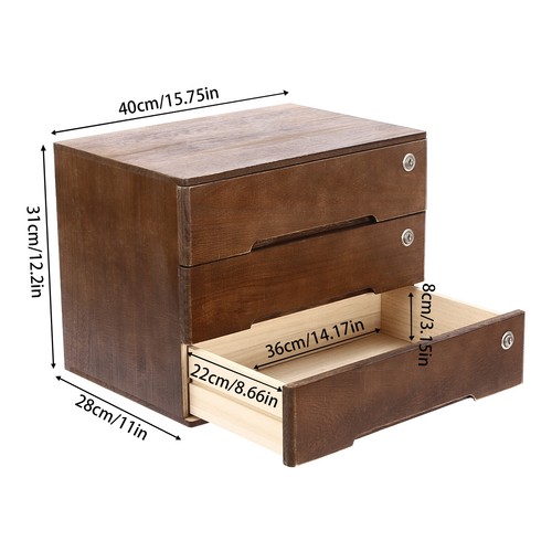 Wooden desktop storage box - desktop,