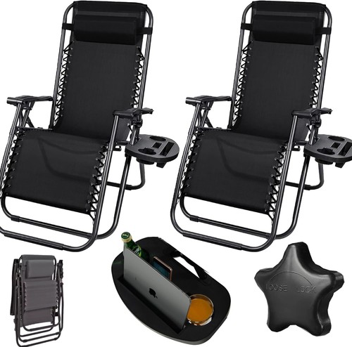 Zero gravity chairs with cup - chairs,