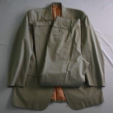 Vtg Mens 42L 36x32 Beige Khaki
