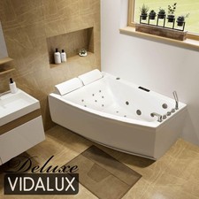 Vidalux WB61 Left DELUXE 1800 x 1200 Twin Corner Corner Whirlpool & Airspa Bath