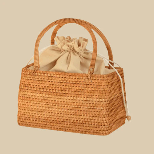 Rattan beach bag for - bag, women