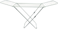 Home Vida Winged Folding Clothes Airer, Metal, White  