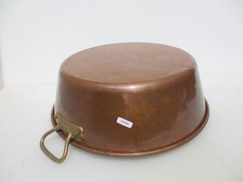 Antique copper jam pan - copper, fish