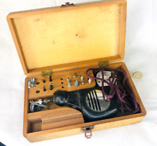 Vibro Tool Engraver Burgess Vintage Tested Working with Wooden Box attachments