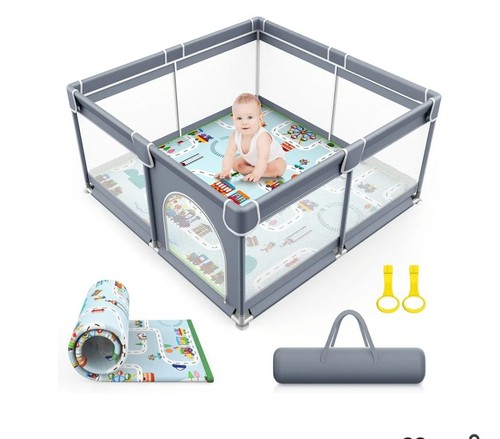 Playpen with mat 127cm - playpen,