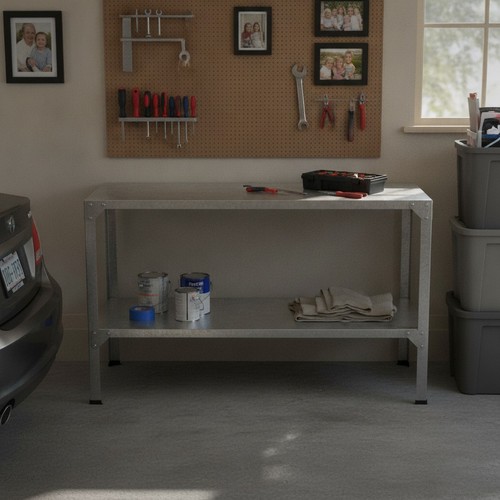 Galvanised steel work - galvanised, bench