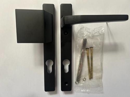 Hoppe black lever fixed pad - black,