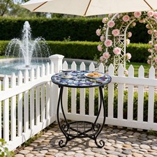 Metal Mosaic Garden Table