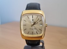 Rare Vintage GP Imado Tuning Fork gold dial Swiss 12 jewel watch - runs!