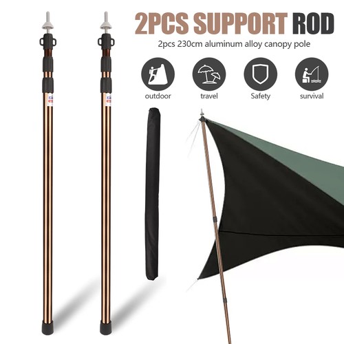 2pcs tarp poles sun shade - 2pcs,