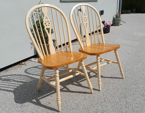 Pair beech painted frame - beech,