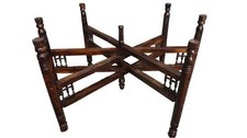 Handcrafted Moroccan 23 inches Wide and 20" Height Tray wood Stand