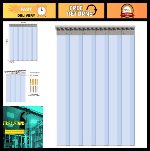 Clear pvc strip door curtain - door,