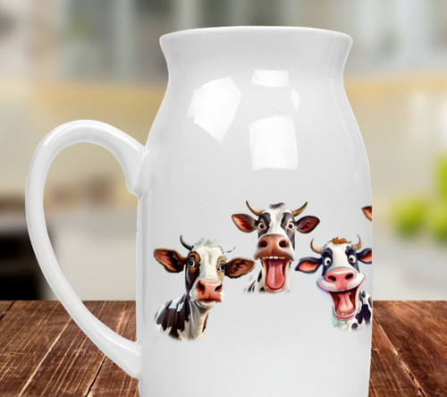 Novelty cow milk jug vase - cow,