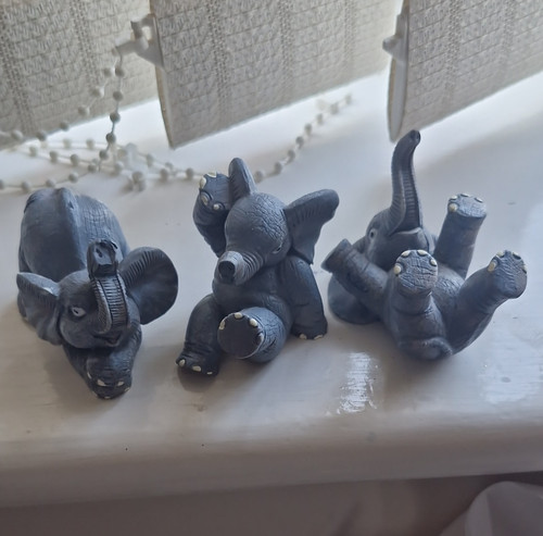 Set grey resin - grey, elephant