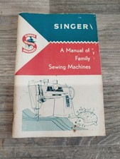 Vintage Singer Instruction Manual of Family Sewing Machine Booklet Book 1960s