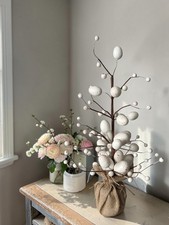 White easter egg tree - easter,