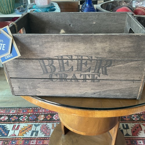 Wooden beer crate bottles - beer,