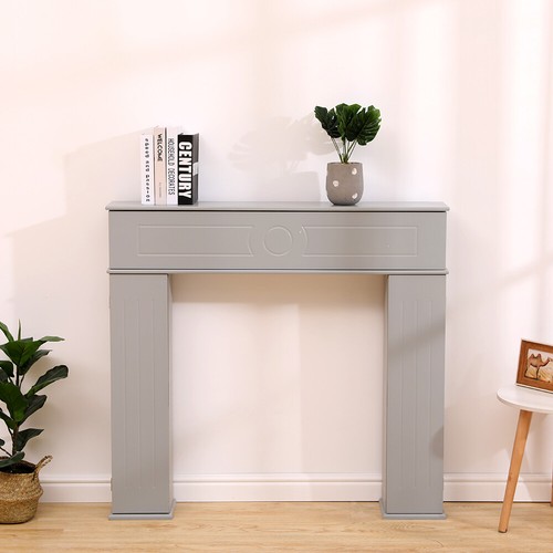 Wooden fireplace console - wooden,