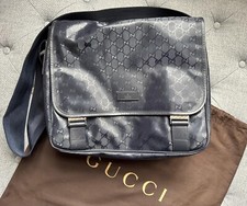 Authentic Luxury Gucci Navy Blue GG Patterned Baby Changing Bag 