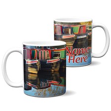 Personalised Canal Barge Mug