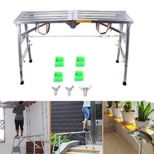 Work Platform Scaffolding Platform Heavy Duty Sturdy Portable with Foot Pads