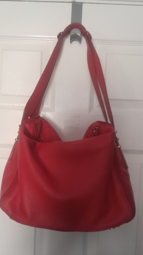 Reiss red leather - red, handbag