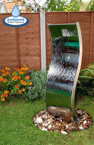 Stainless steel water feature - steel,