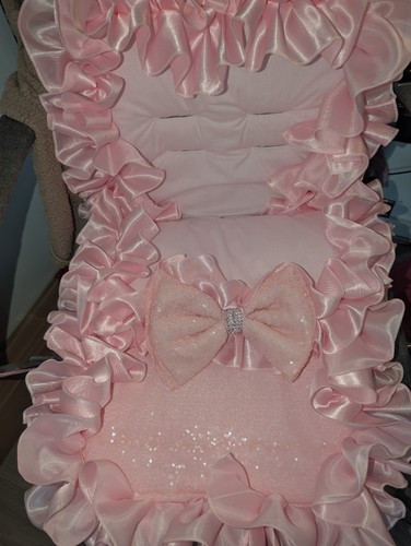 Universal pink sequin pram - sequin,