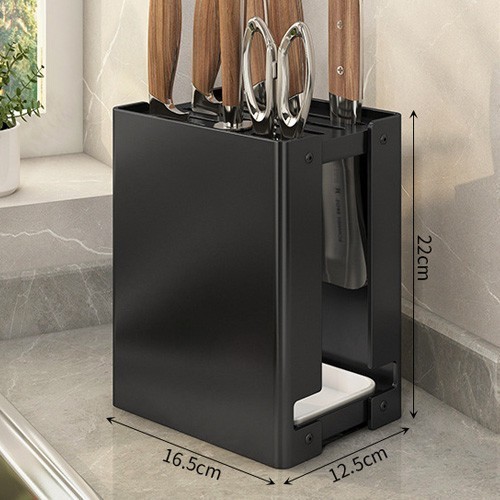 Stainless steel knife - stainless, block