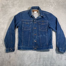 Wrangler Men's Western Denim Jacket Small Blue  SDP Blue Blood 7414PW