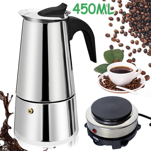 450ml stainless steel - steel, espresso