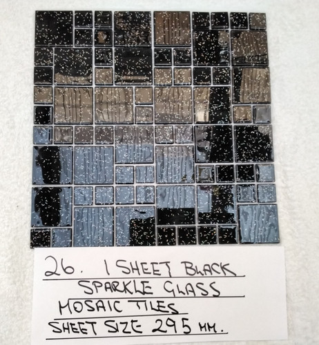 Mosaic tiles sheet black - ,