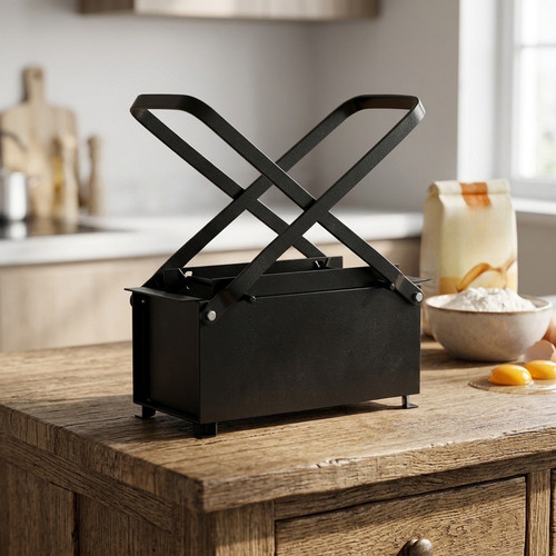 Sturdy metal paper brick press - paper,