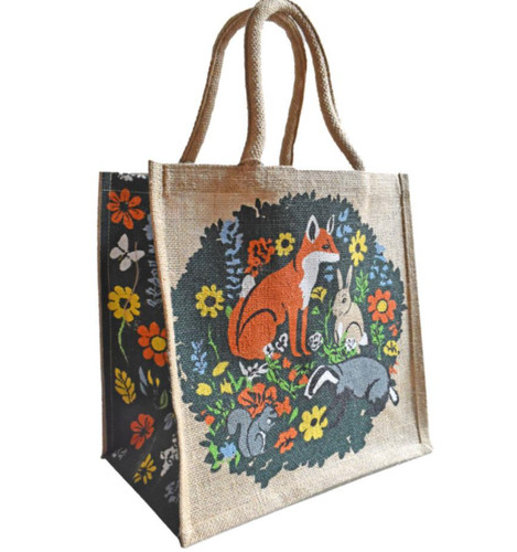 Jute shopping tote bag 30cm - jute,