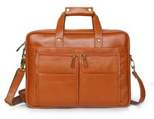 Leather Laptop Bag 16" Brown