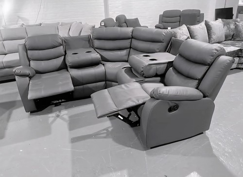 Roma grey leather corner - |,