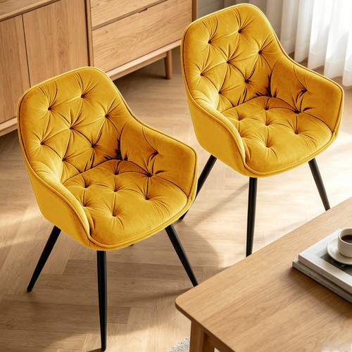 Set dining chairs velvet - set,