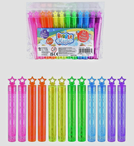 Neon bubble tubes star - neon,
