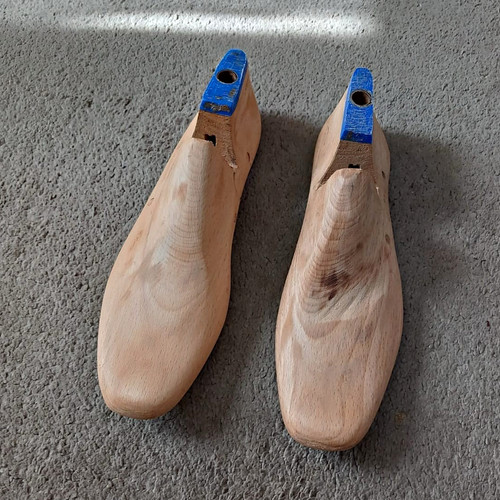 Wooden shoe boot trees pair - wooden,